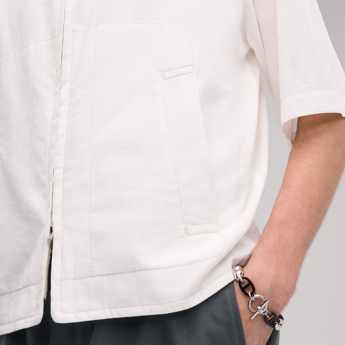 Blanc Short-sleeve Overshirt