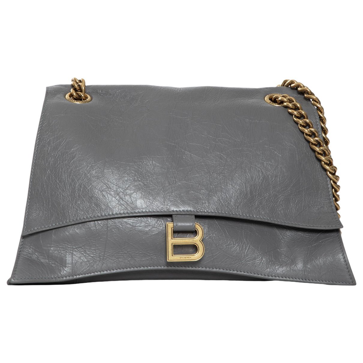 Crush leather handbag