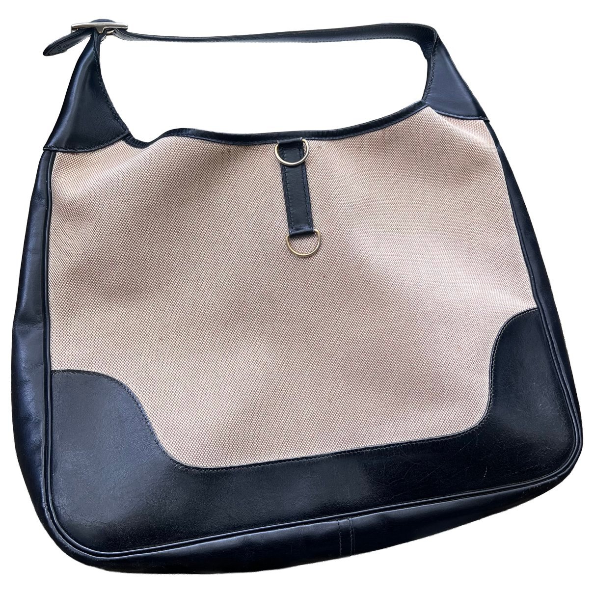 Trim leather handbag