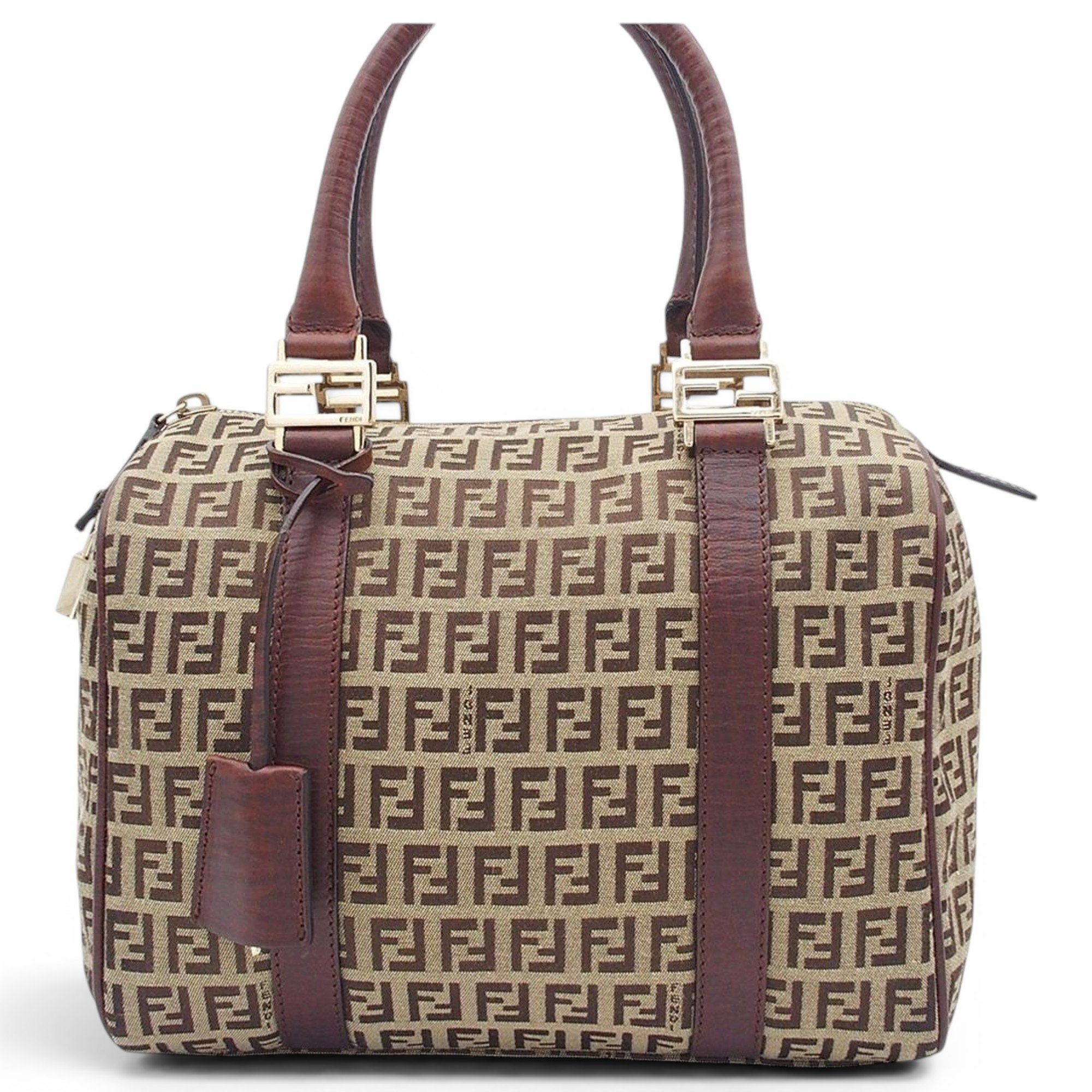 Pocket leather handbag