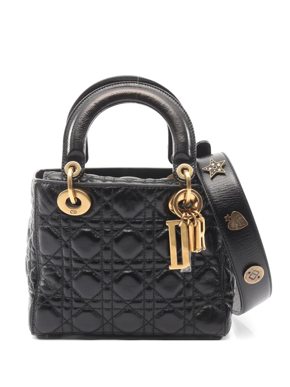 2010s small Lady Dior Cannage tote bag