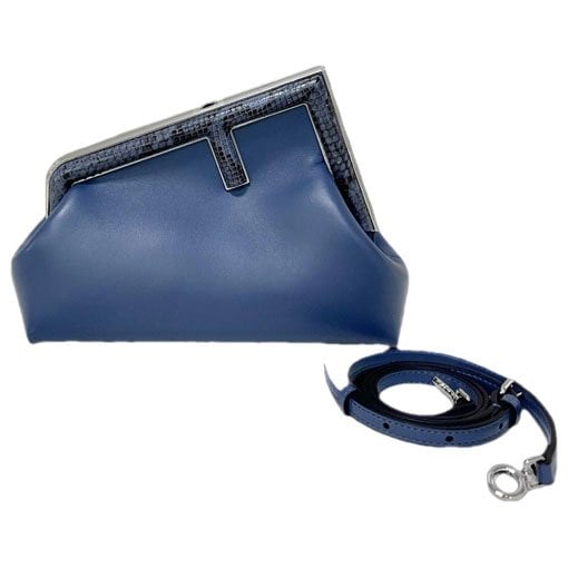 First leather handbag
