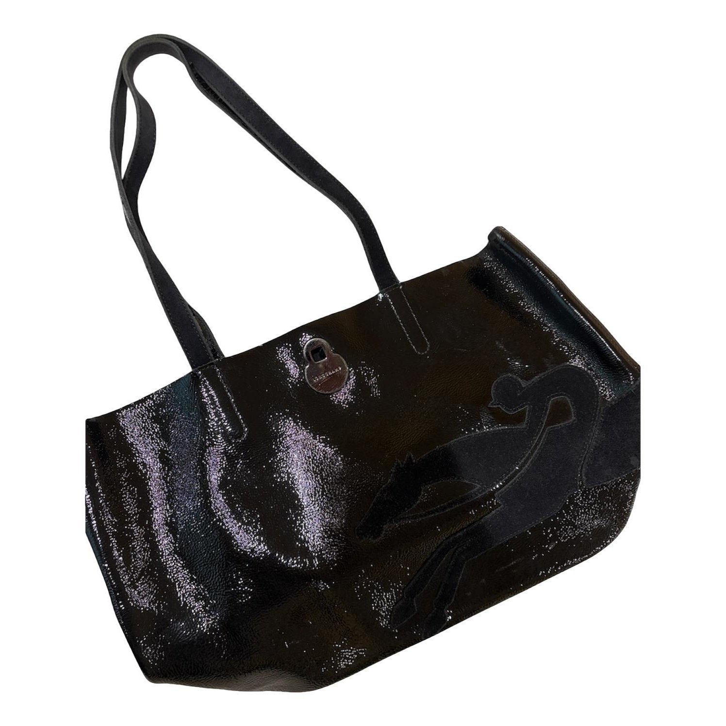 Roseau patent leather bag
