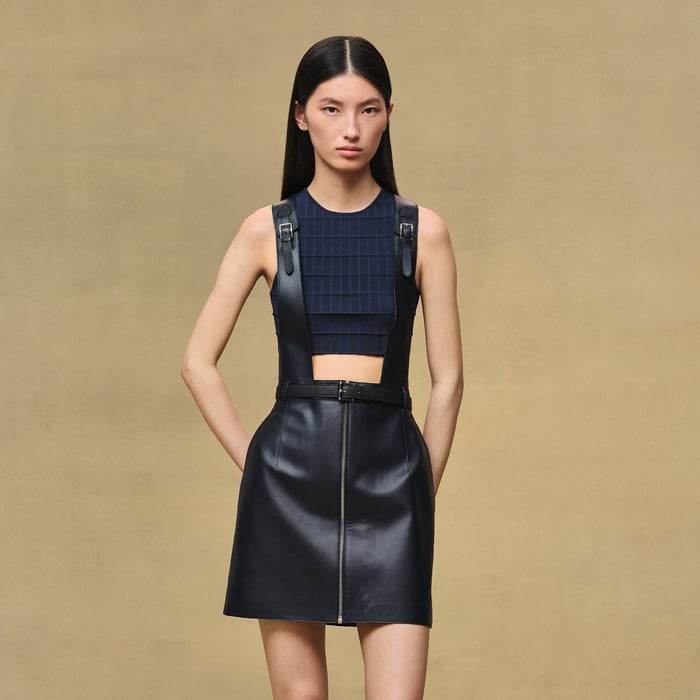 Bleu Noir Overall Skirt