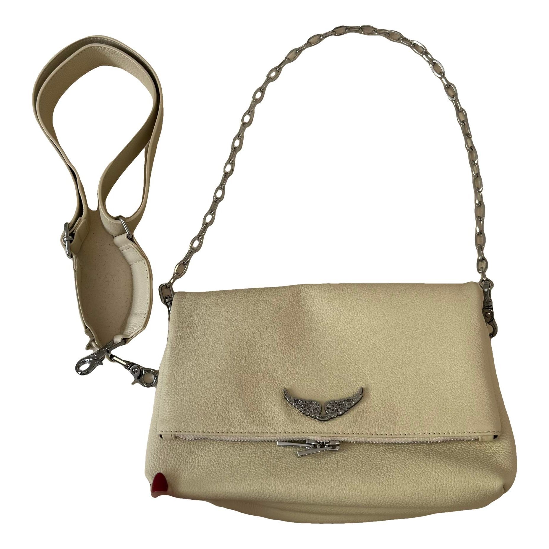 Leather clutch bag