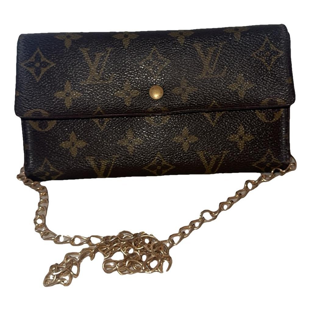 Leather clutch bag