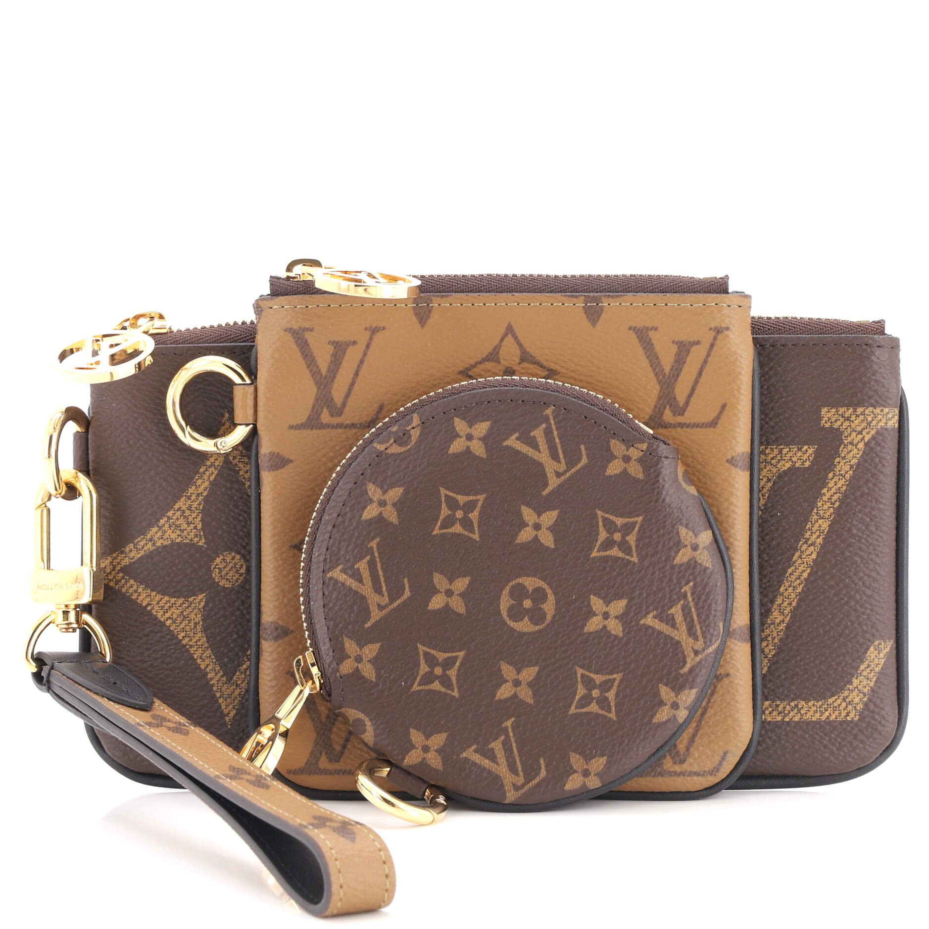 Trio Pouch Set Reverse Monogram Giant