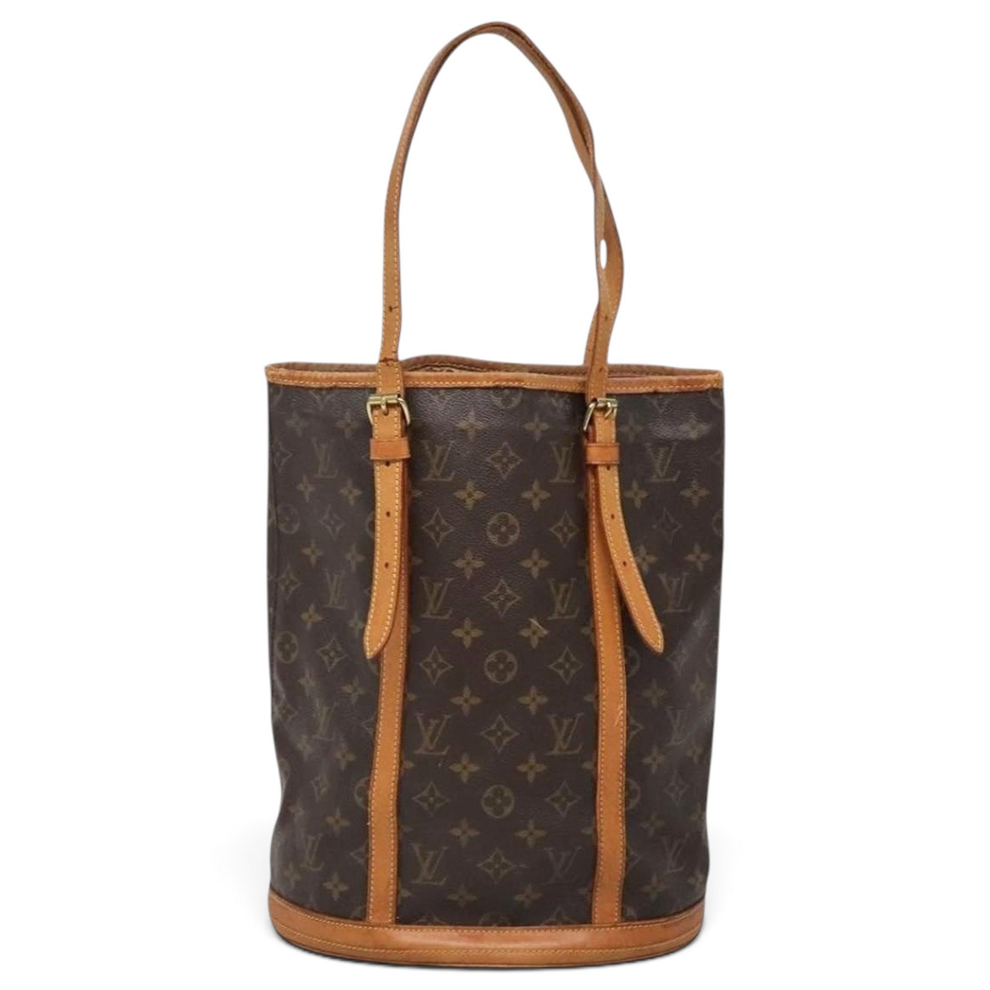 Bucket leather handbag