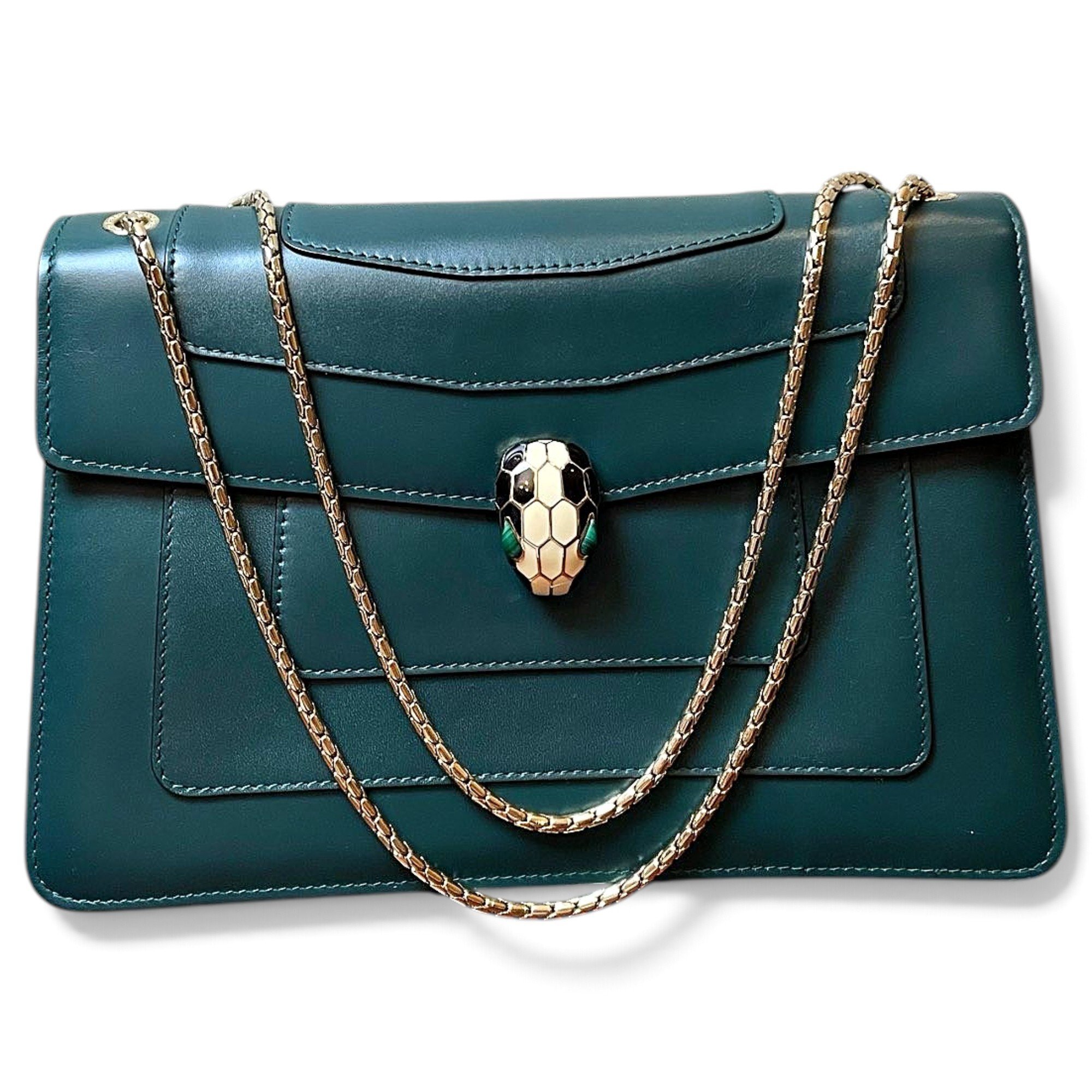 Serpenti leather handbag