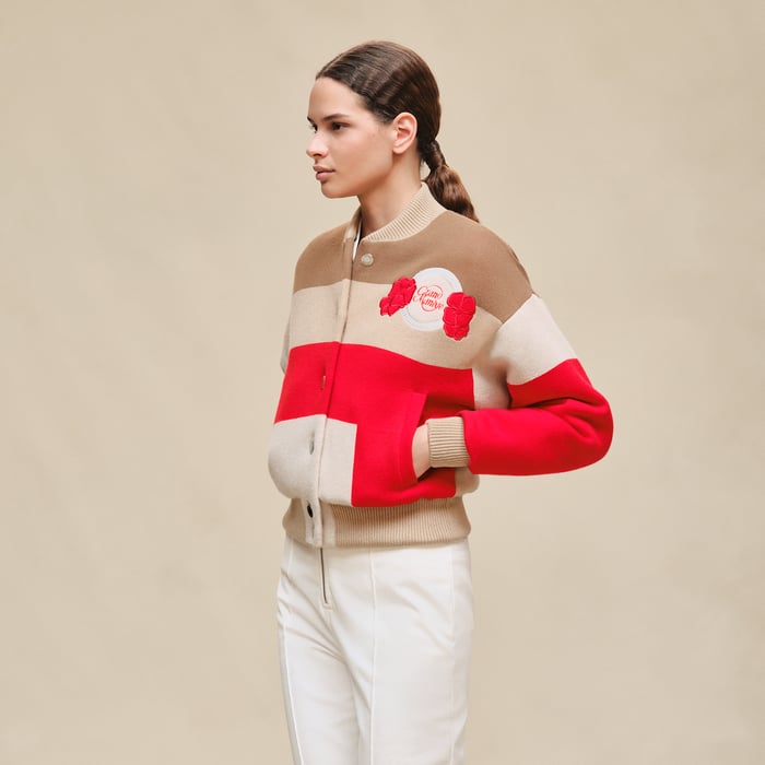 Beige Amande "Grand Manege" Quilted Jacket