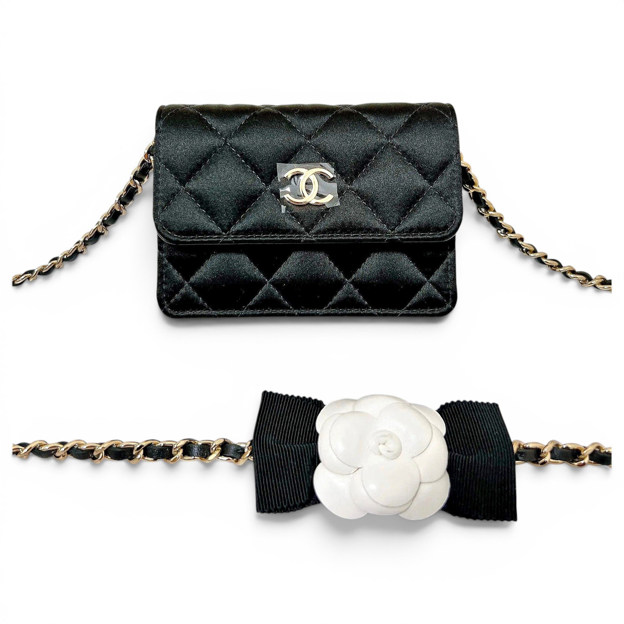 Wallet On Chain Timeless/Classique silk crossbody bag