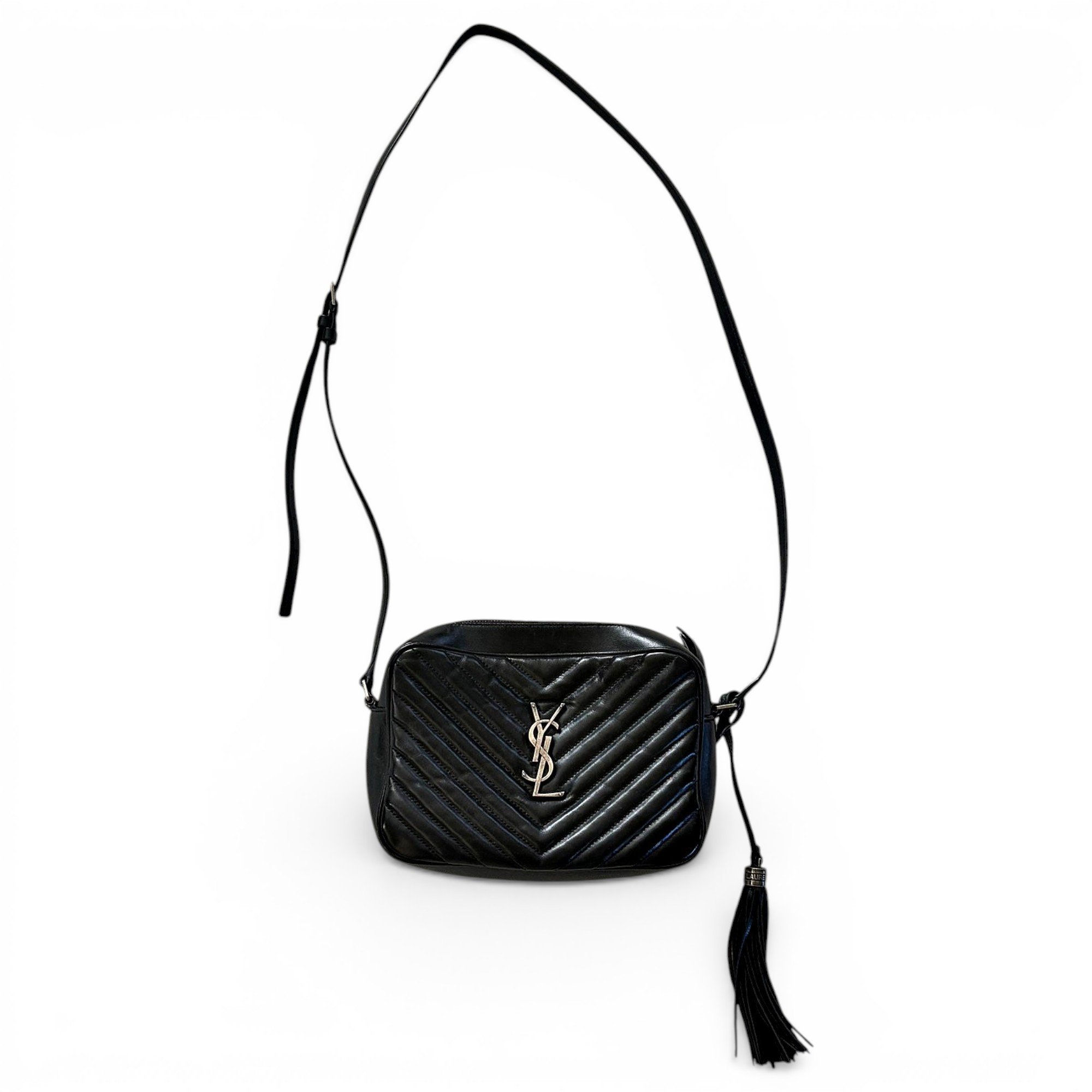 Camera Lou leather crossbody bag