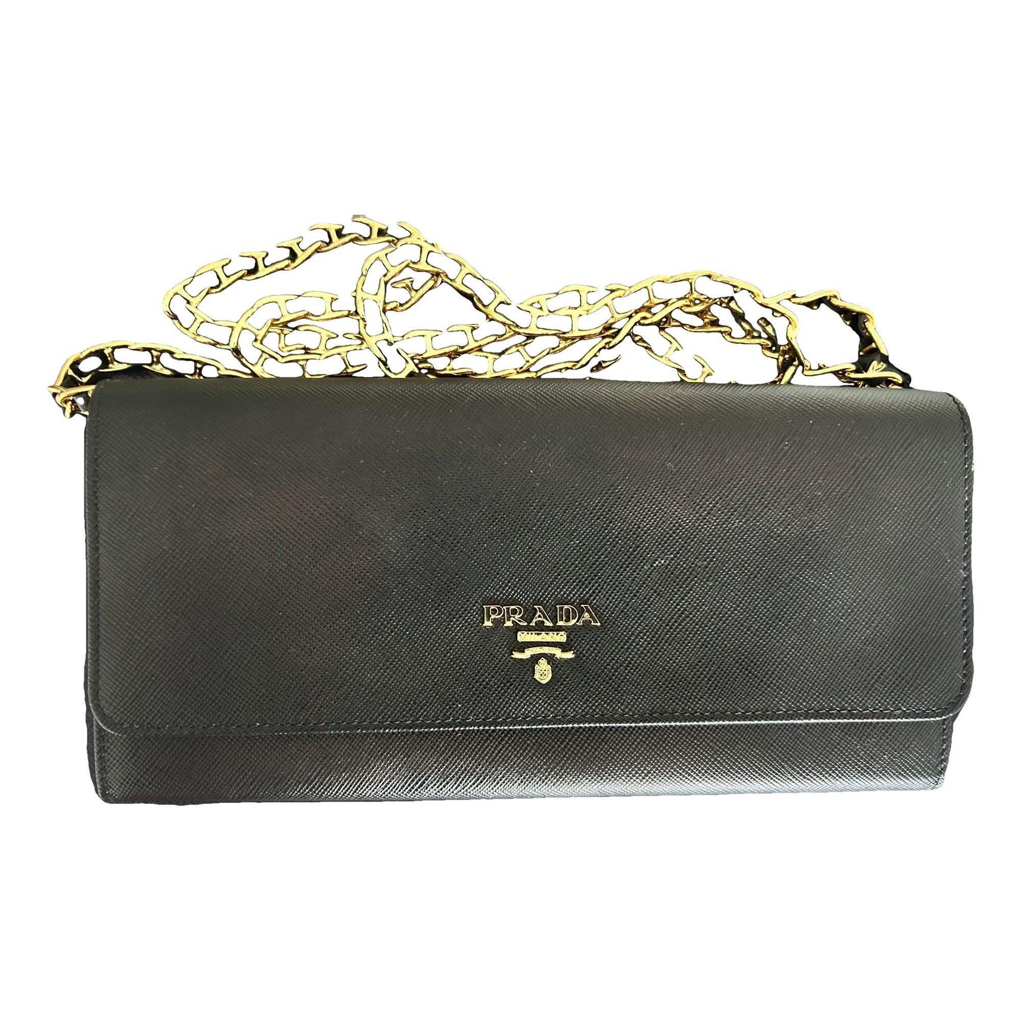 Leather clutch bag