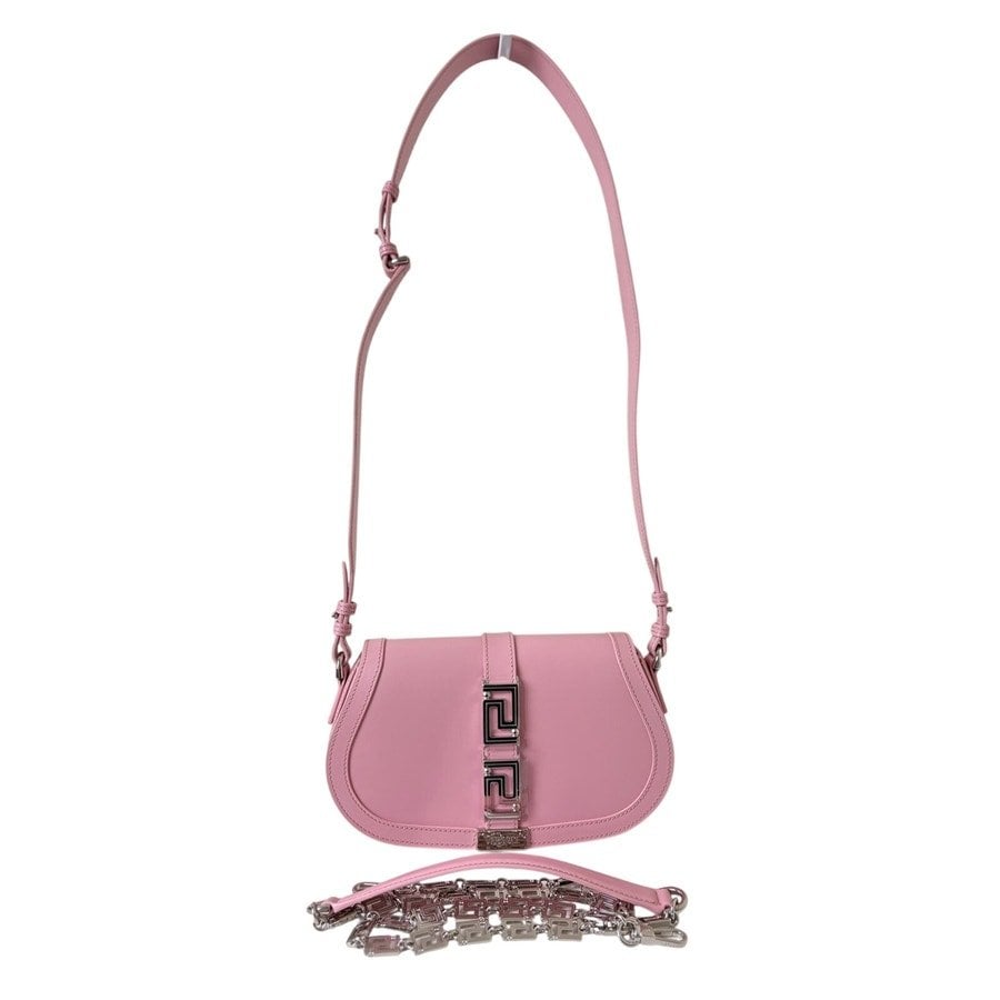 Greca Goddess leather crossbody bag