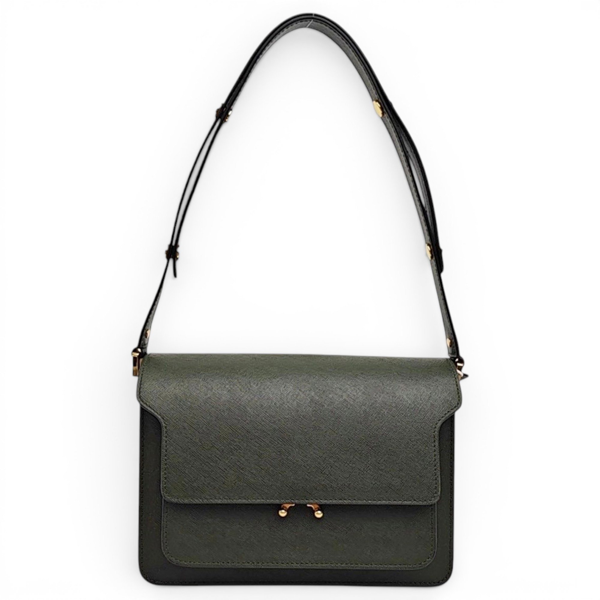 Trunk leather handbag