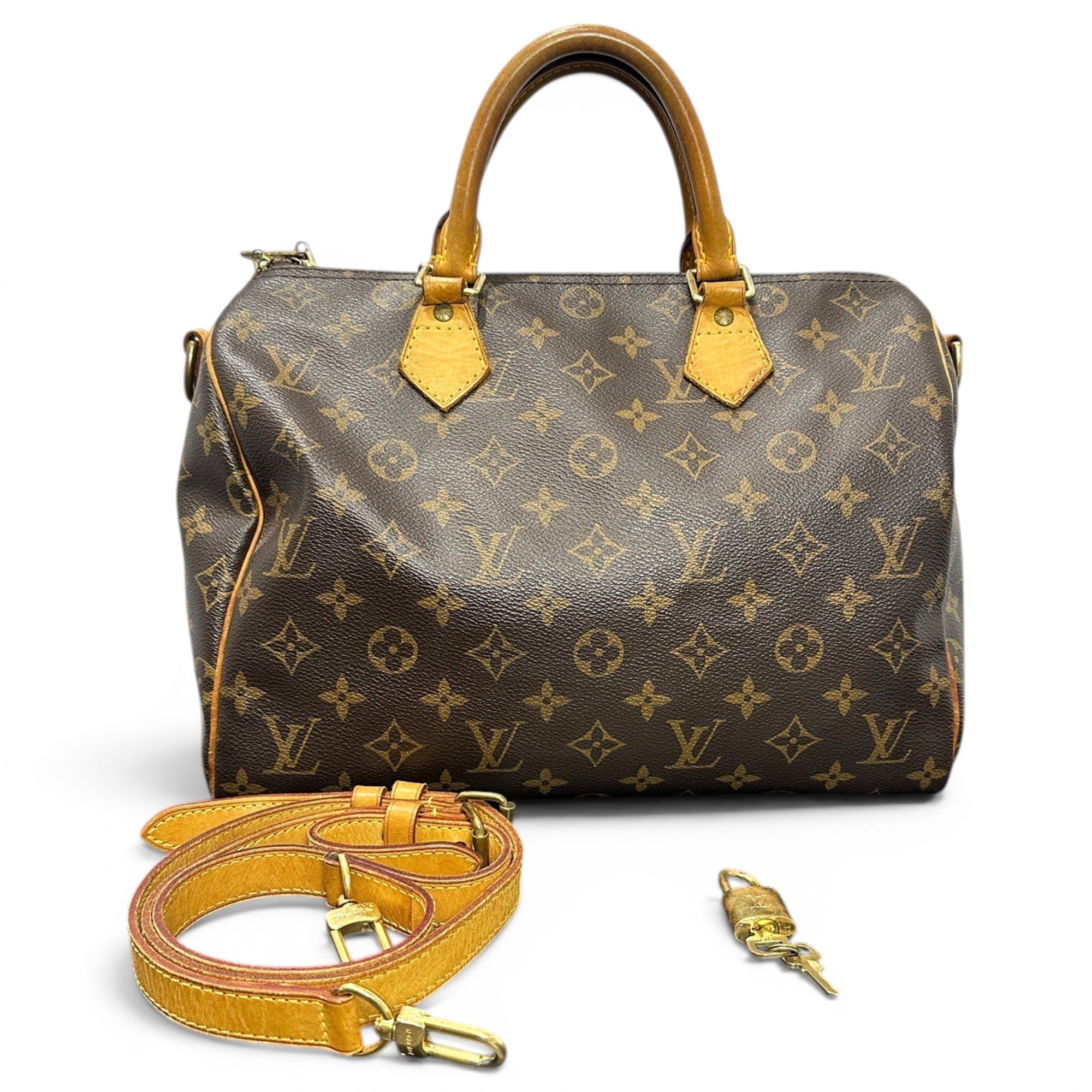 Speedy leather handbag