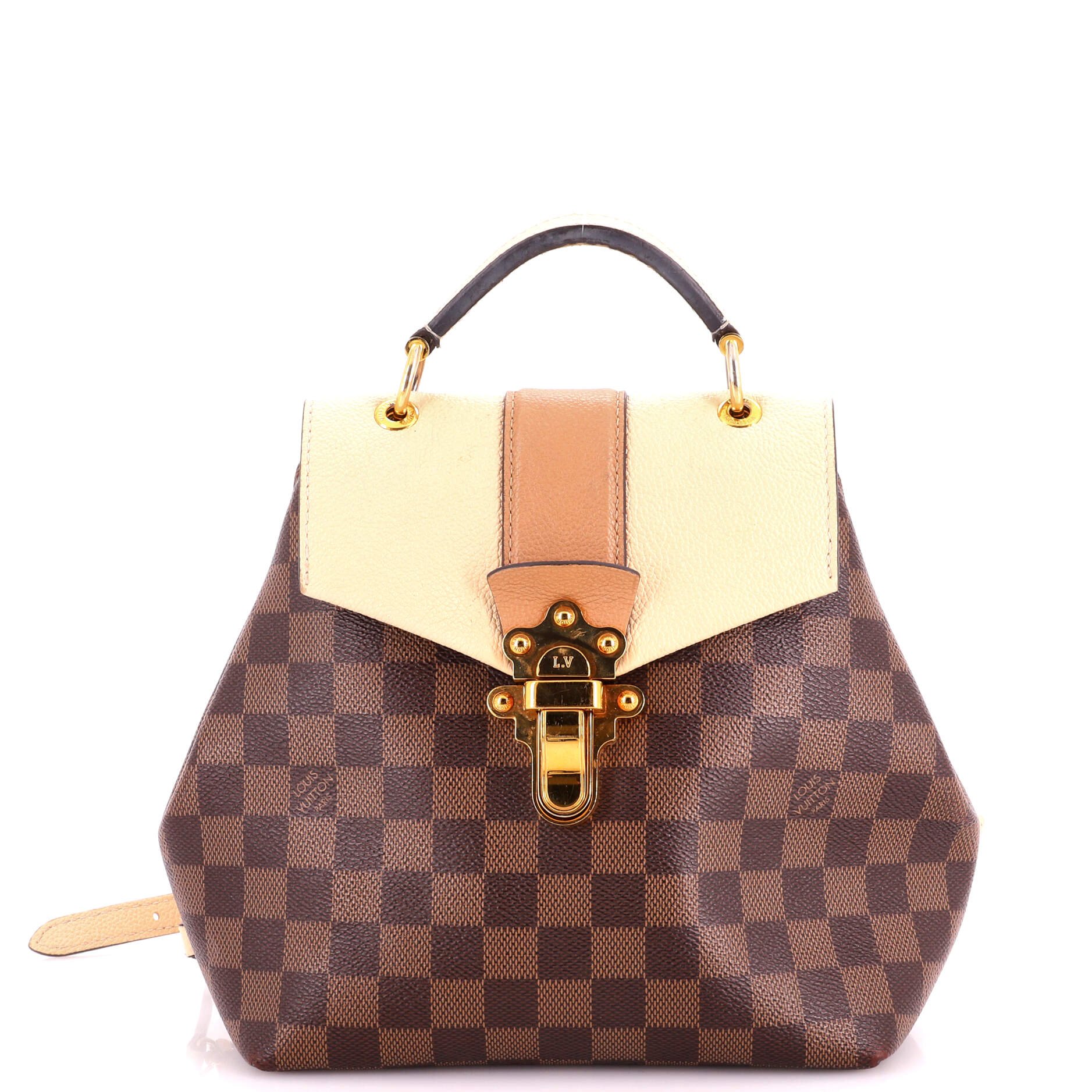 Clapton Backpack Damier and Leather
