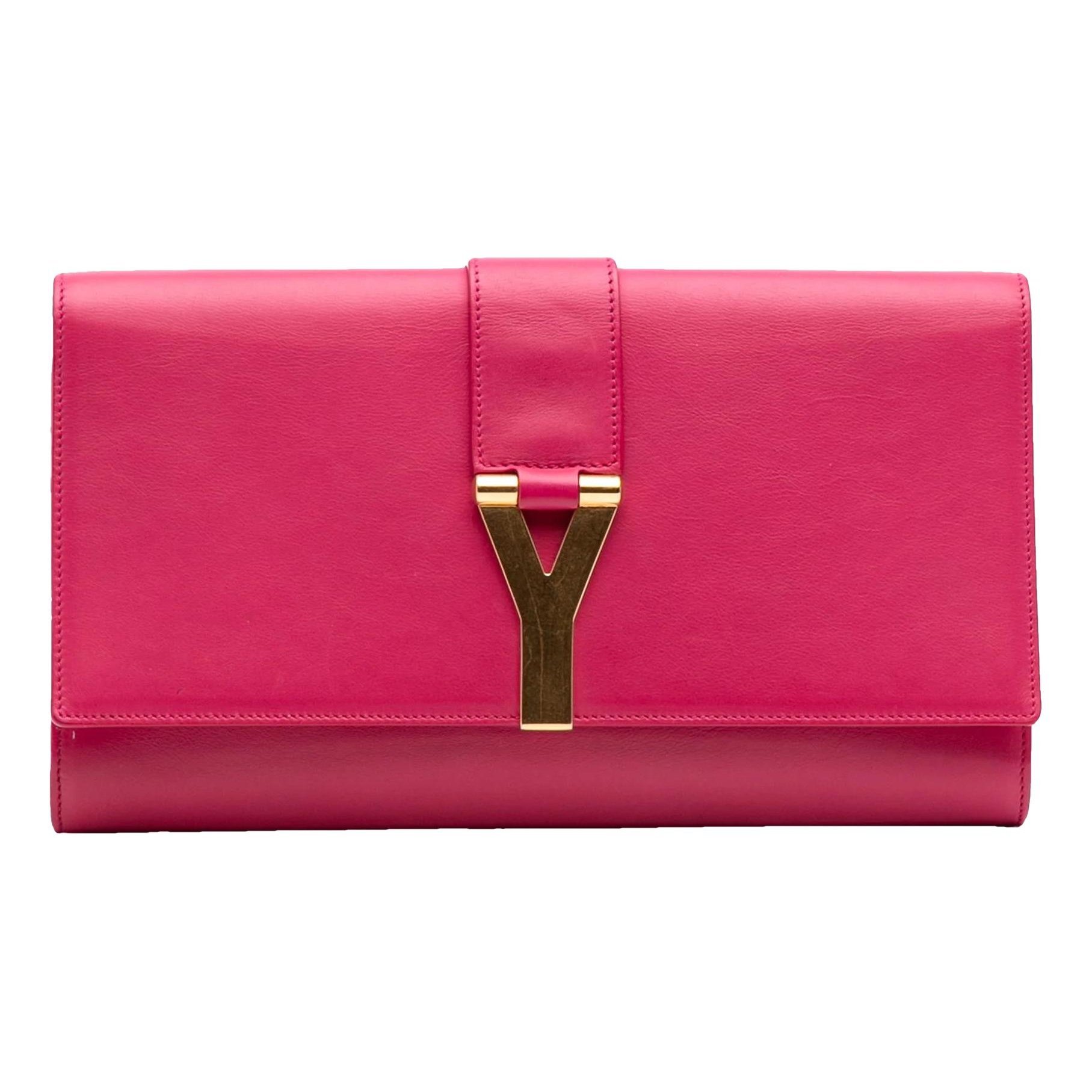 Saint Laurent Chyc leather clutch bag