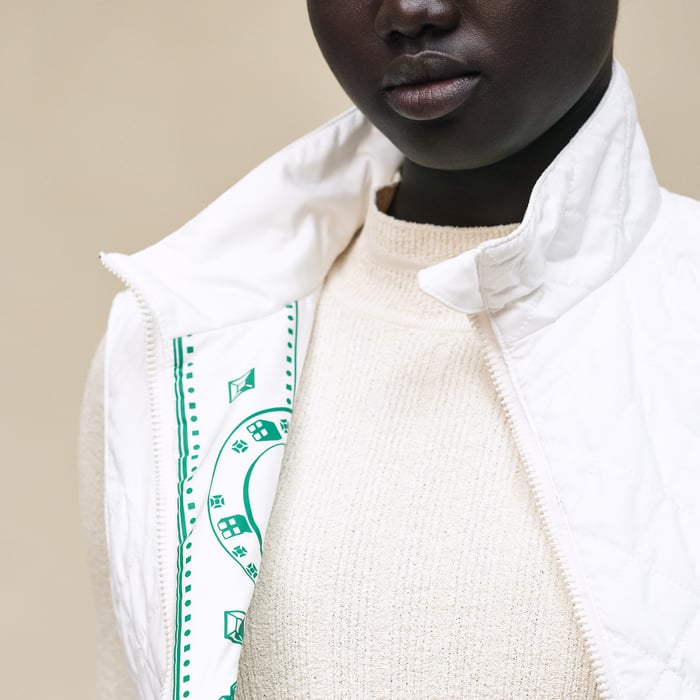 Blanc Quilted Sleeveless Jacket