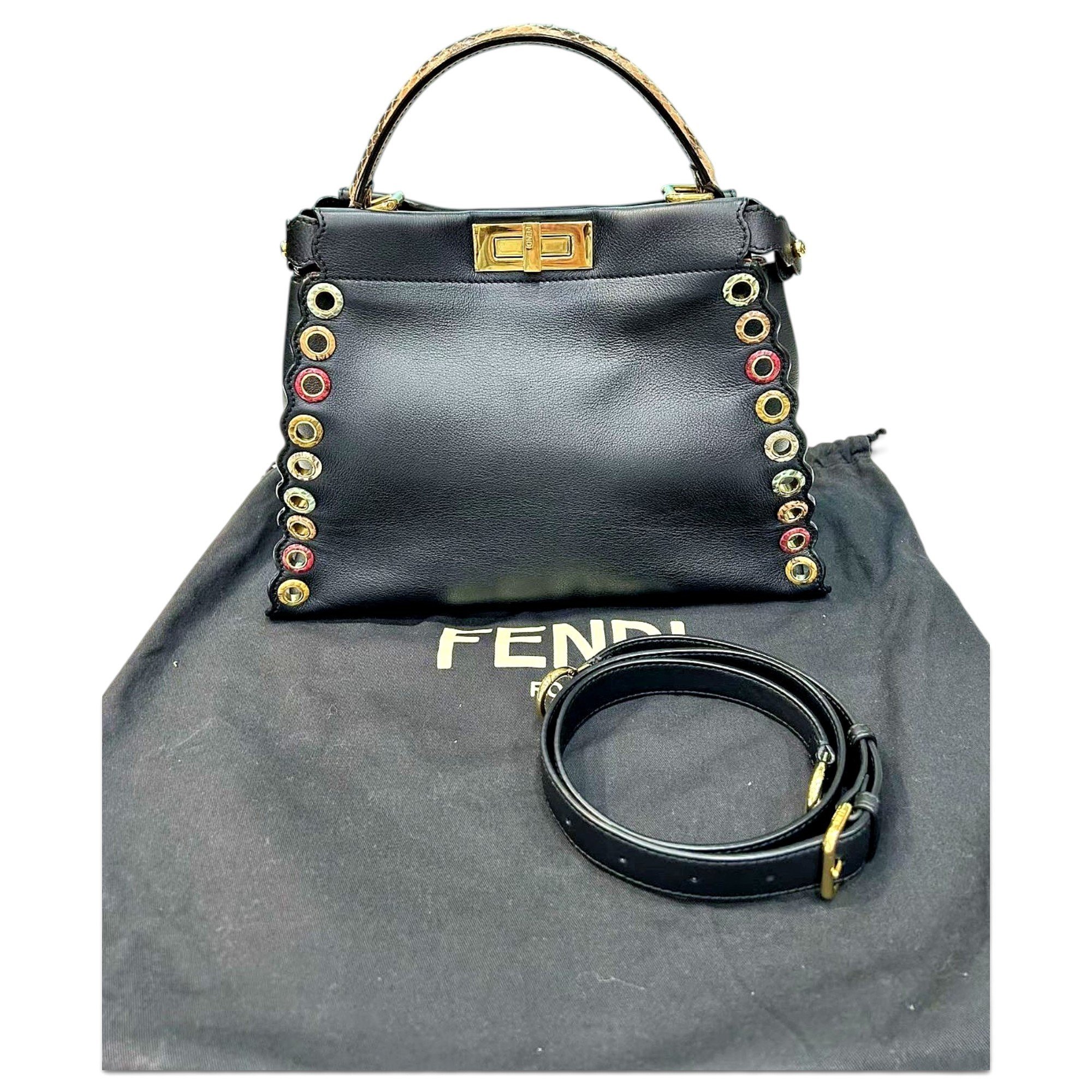 Peekaboo leather handbag