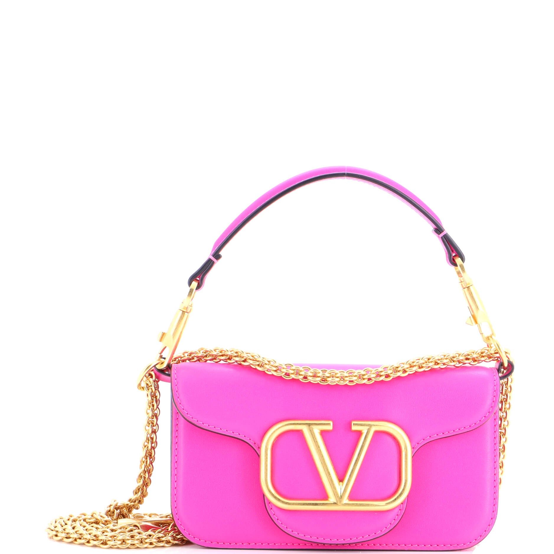 Valentino Garavani VLogo Loco Flap Shoulder Bag Leather Small