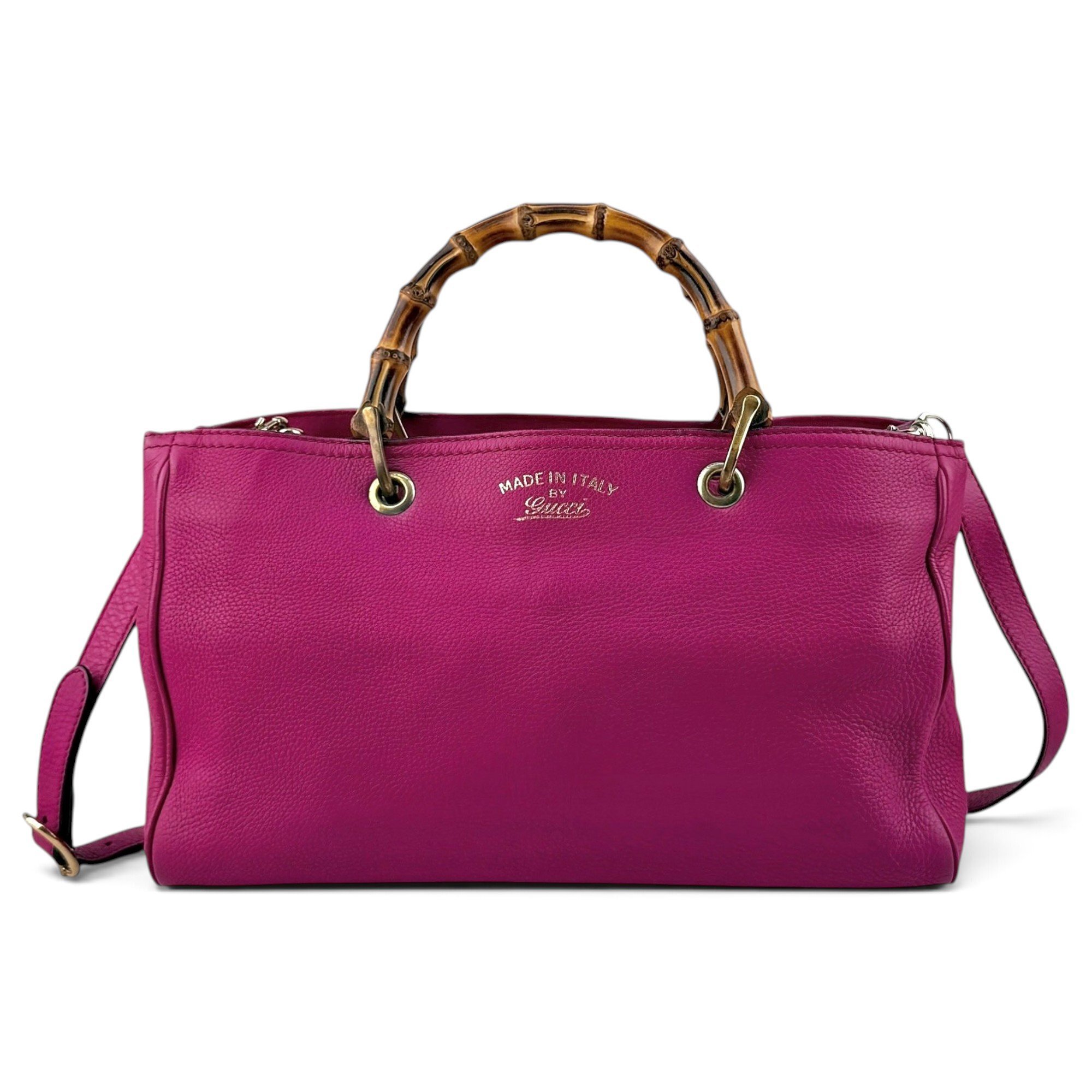 Bamboo leather handbag