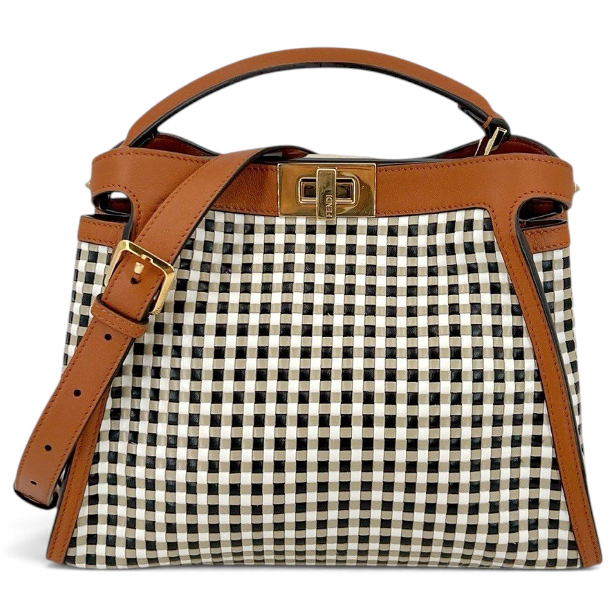 Peekaboo leather handbag