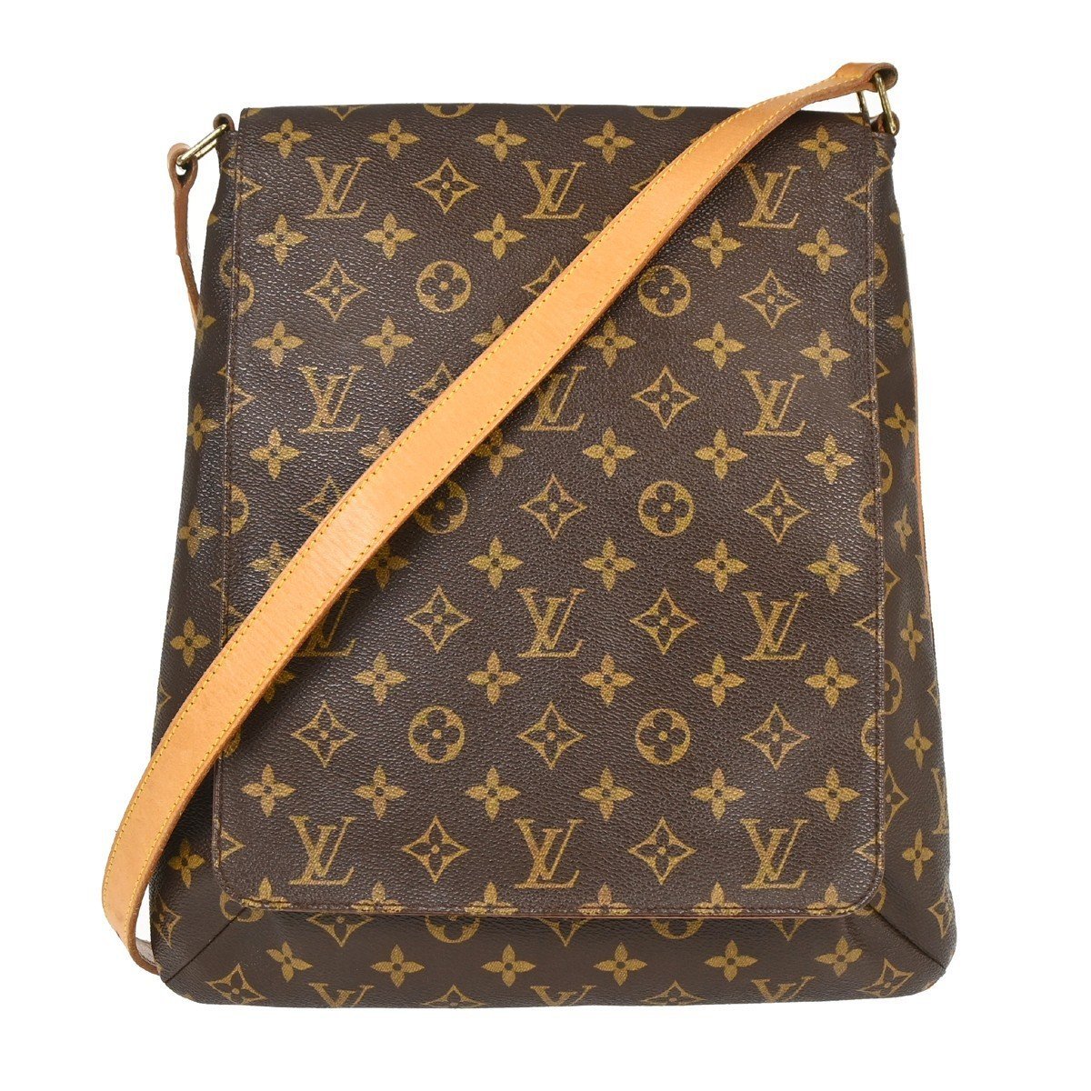Musette cloth handbag