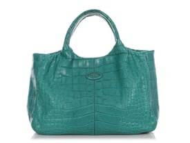 Tod's Tod’s Sirena Alligator Mini Shopping Tote