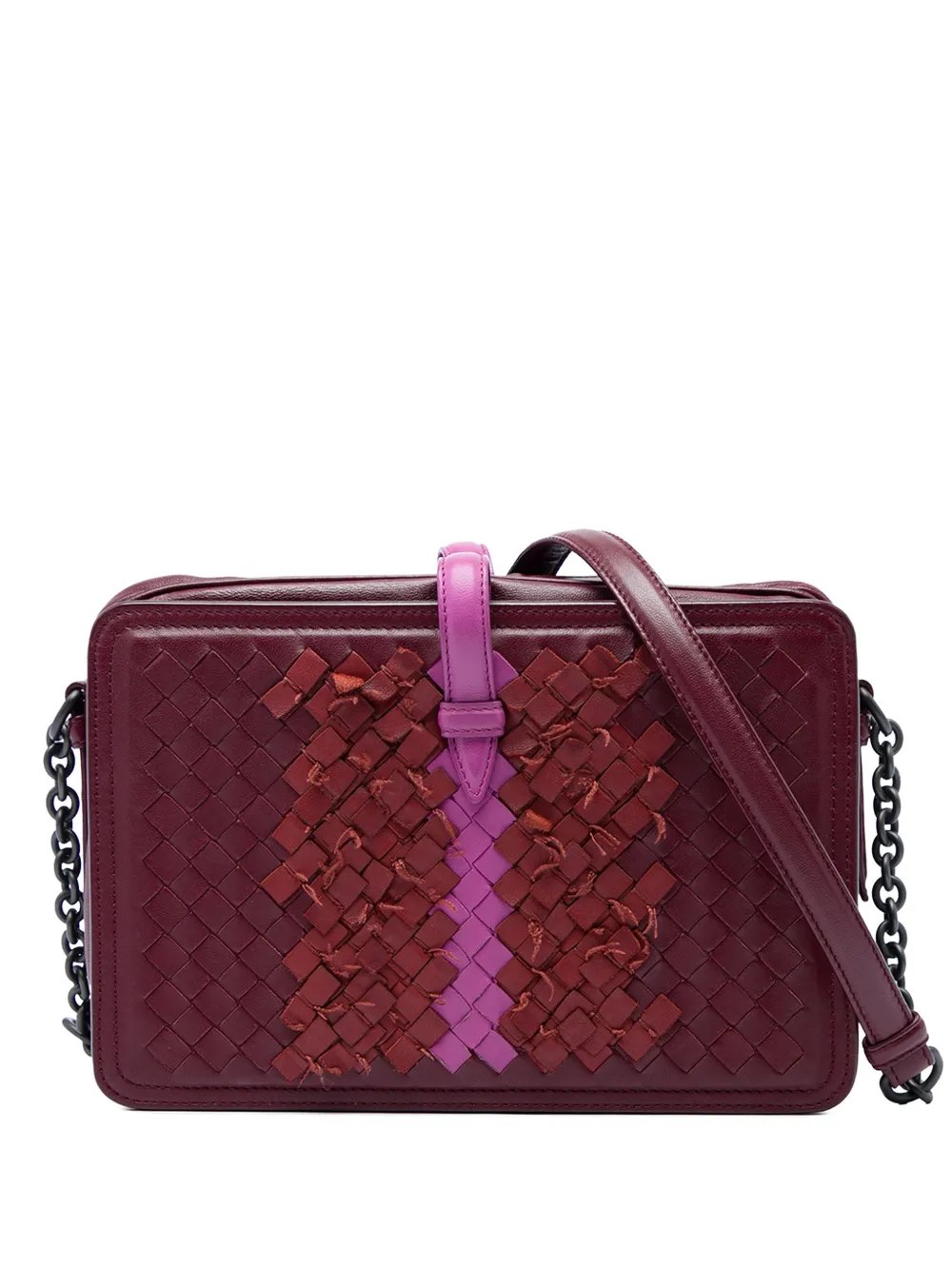 2012-2026 Tricolor Nappa Intrecciato Fringe Belt Flap Camera Bag shoulder bag