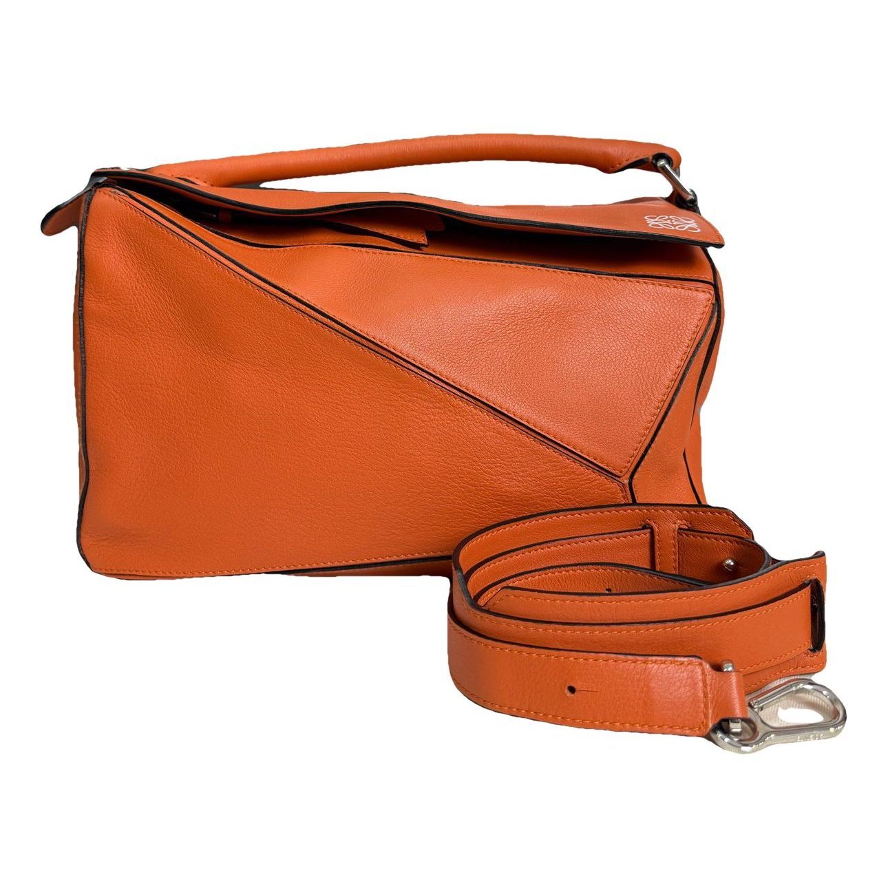 Puzzle leather handbag