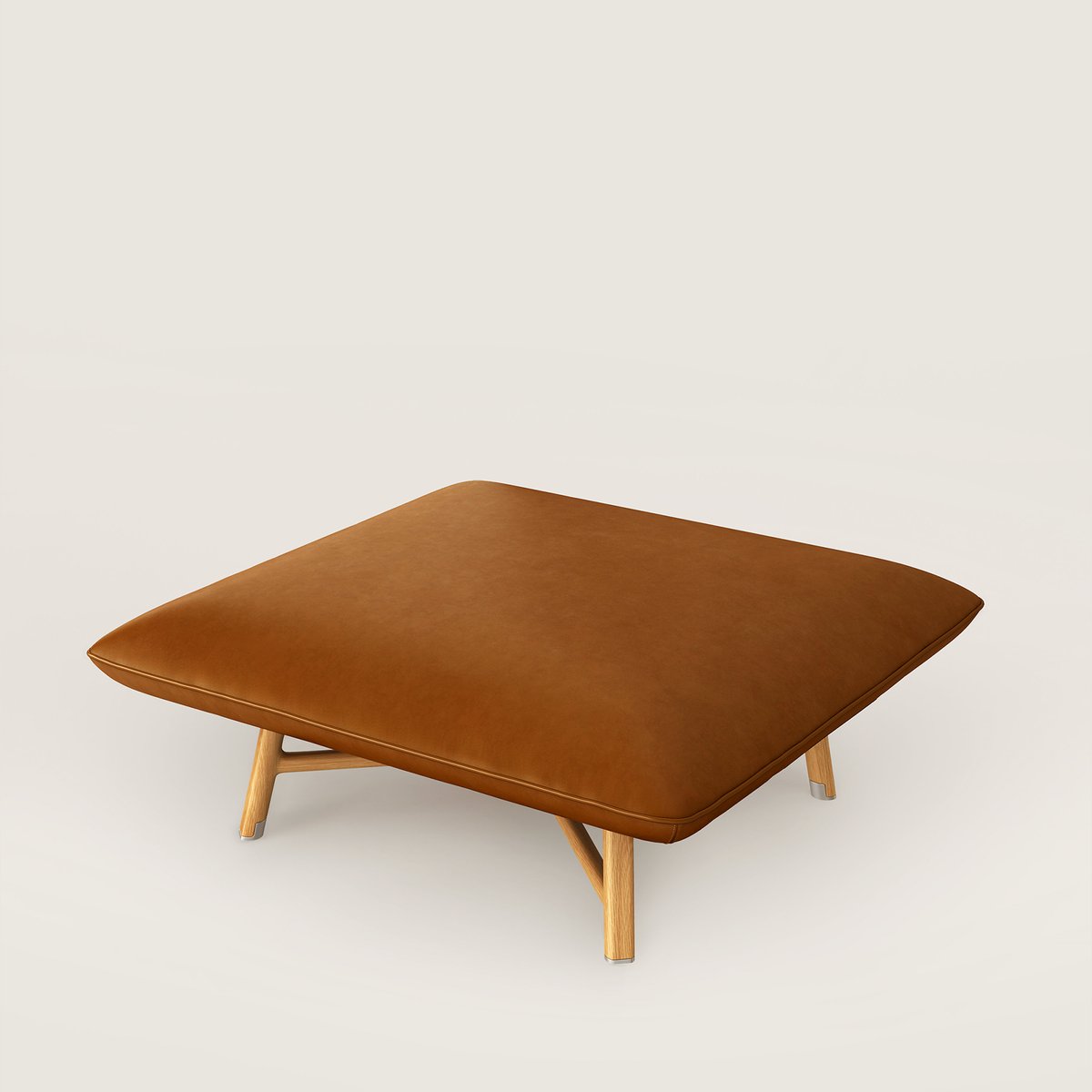 Les Necessaires d'Hermès "carre d'assise" low stool, medium model