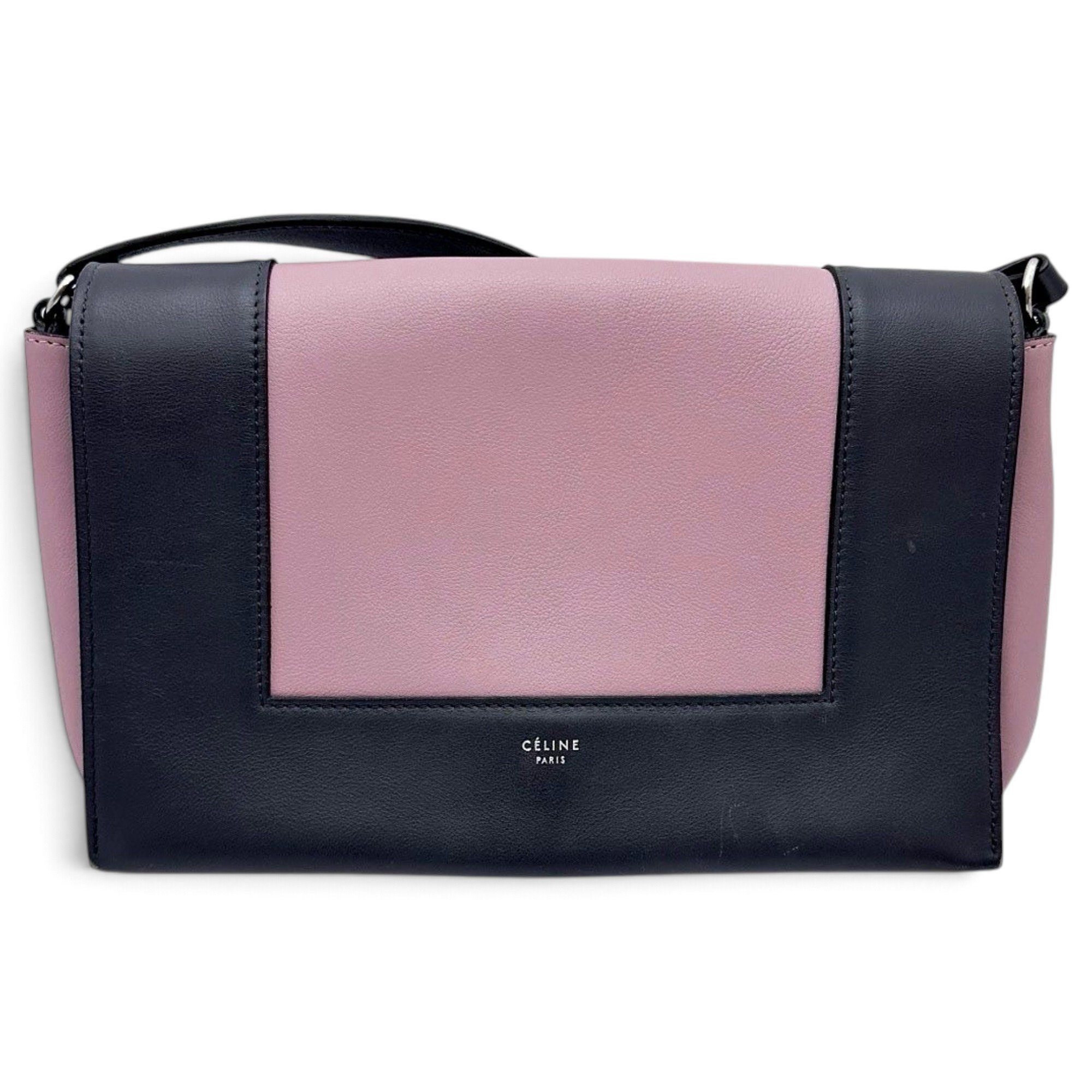 Frame leather handbag