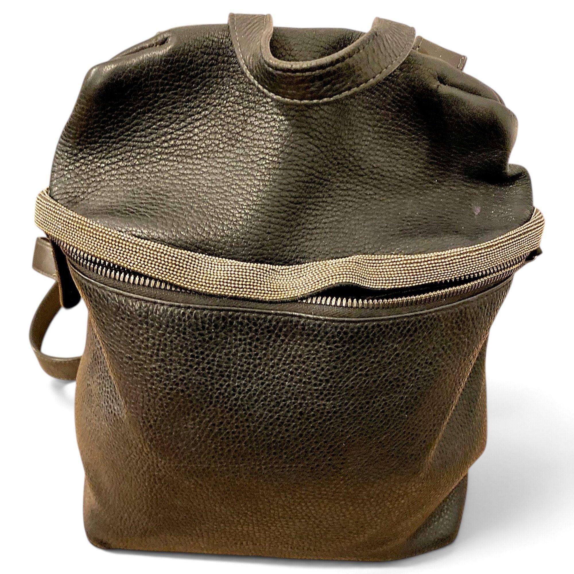 Leather backpack