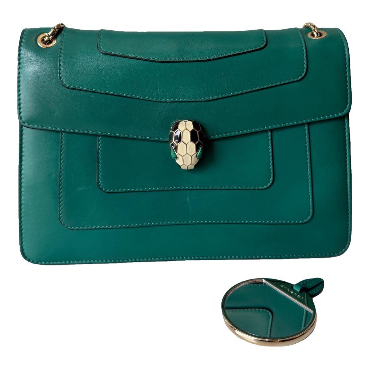 Serpenti leather handbag