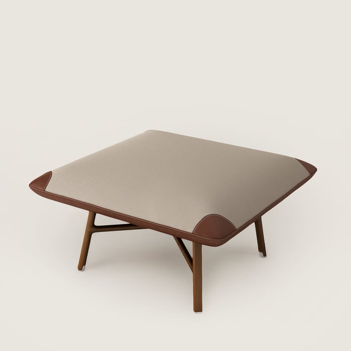 Les Necessaires d'Hermès "Carre d'Assise" Low Stool, High Model