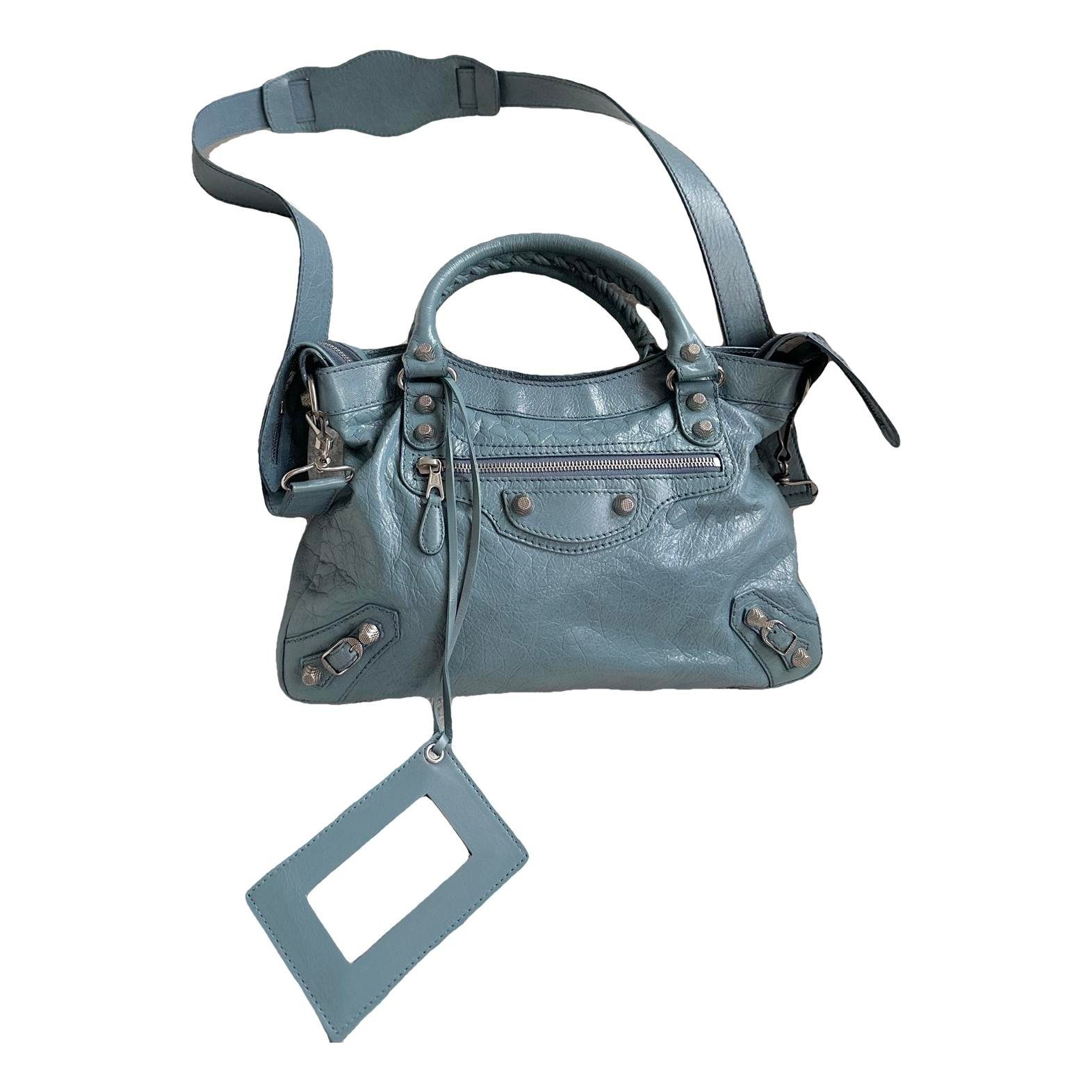 Town leather handbag