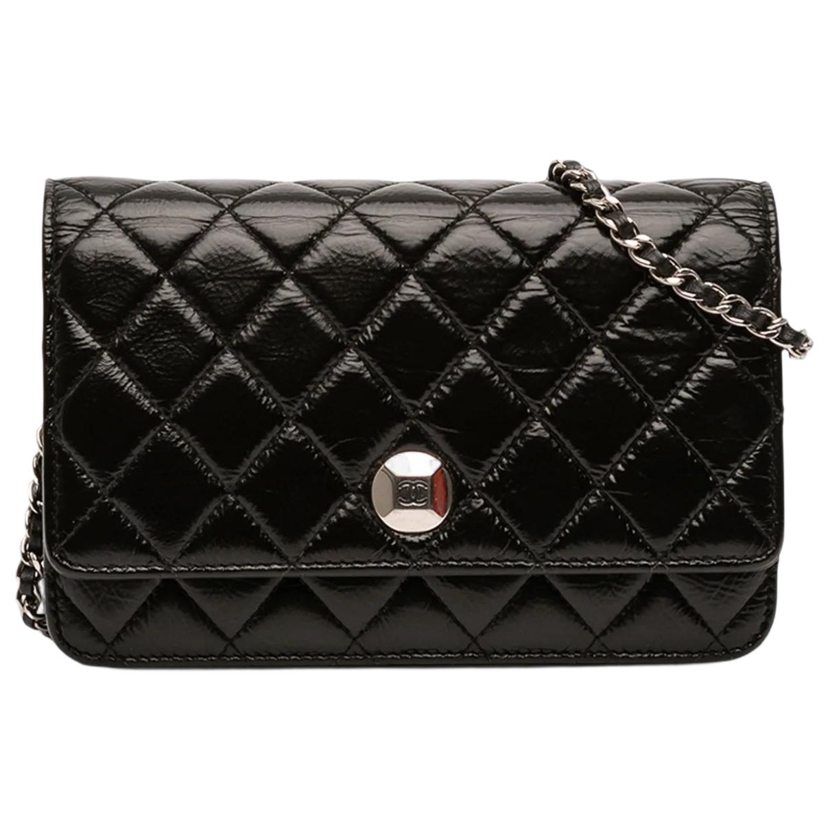 Wallet On Chain leather crossbody bag