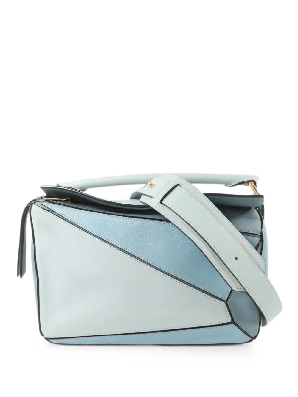 Puzzle panelled shoulder bag