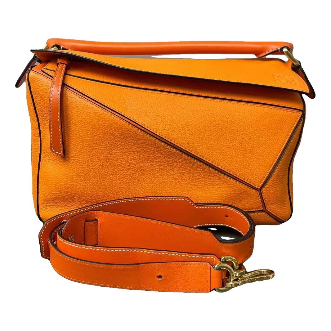 Puzzle leather handbag