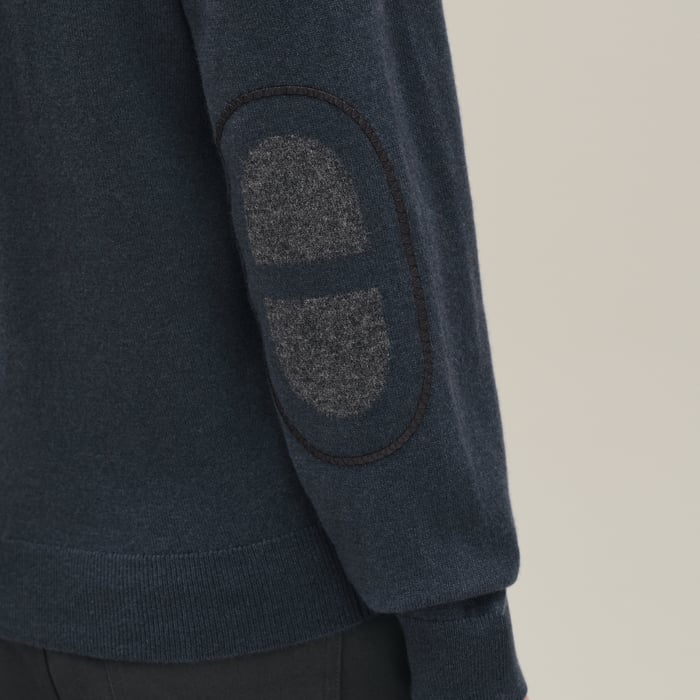 Ardoise Cashmere "Maillon Chaine d'Ancre" V-neck Sweater
