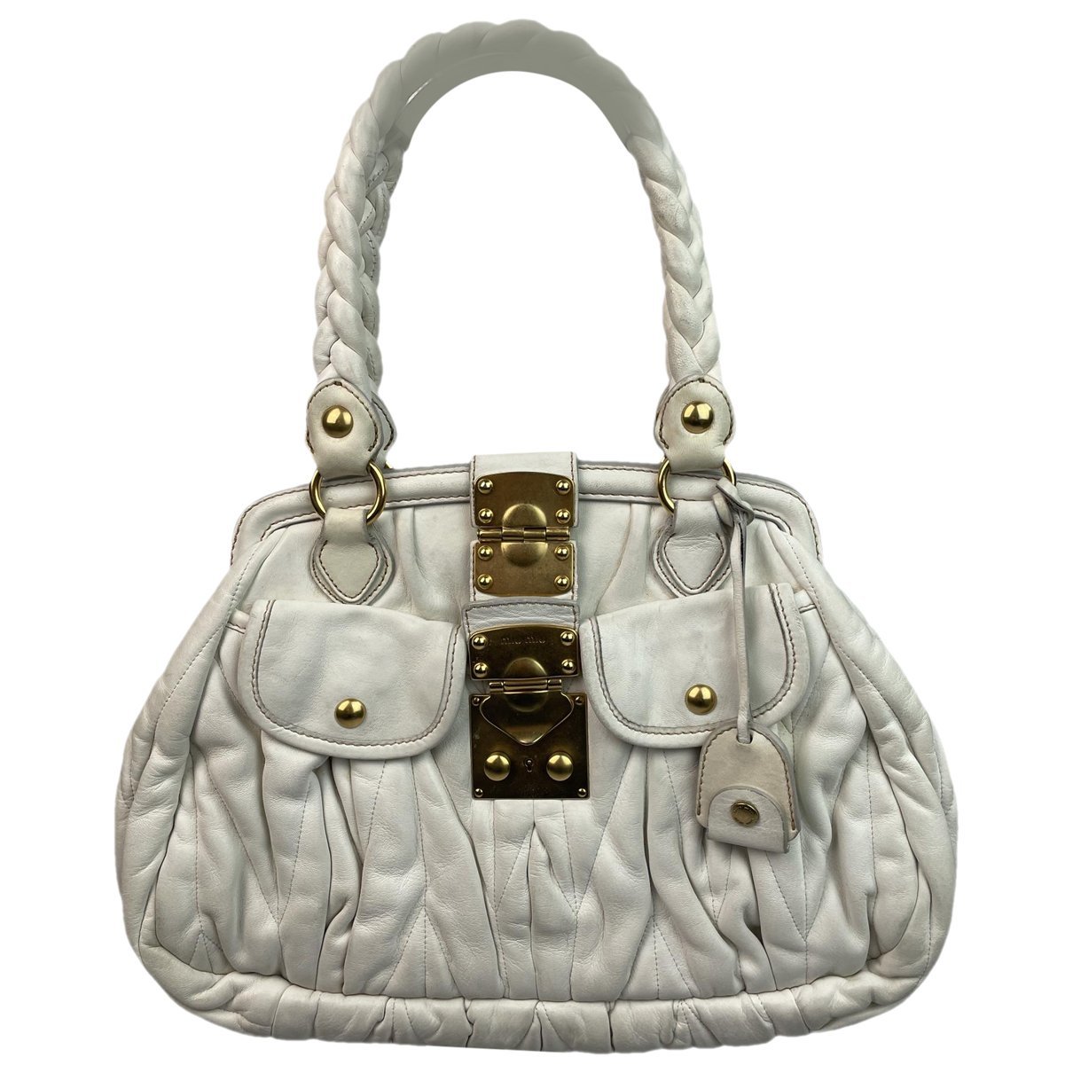 Coffer leather handbag