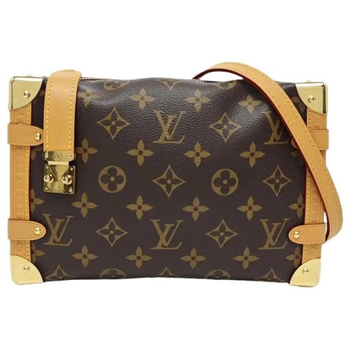 Side Trunk leather crossbody bag