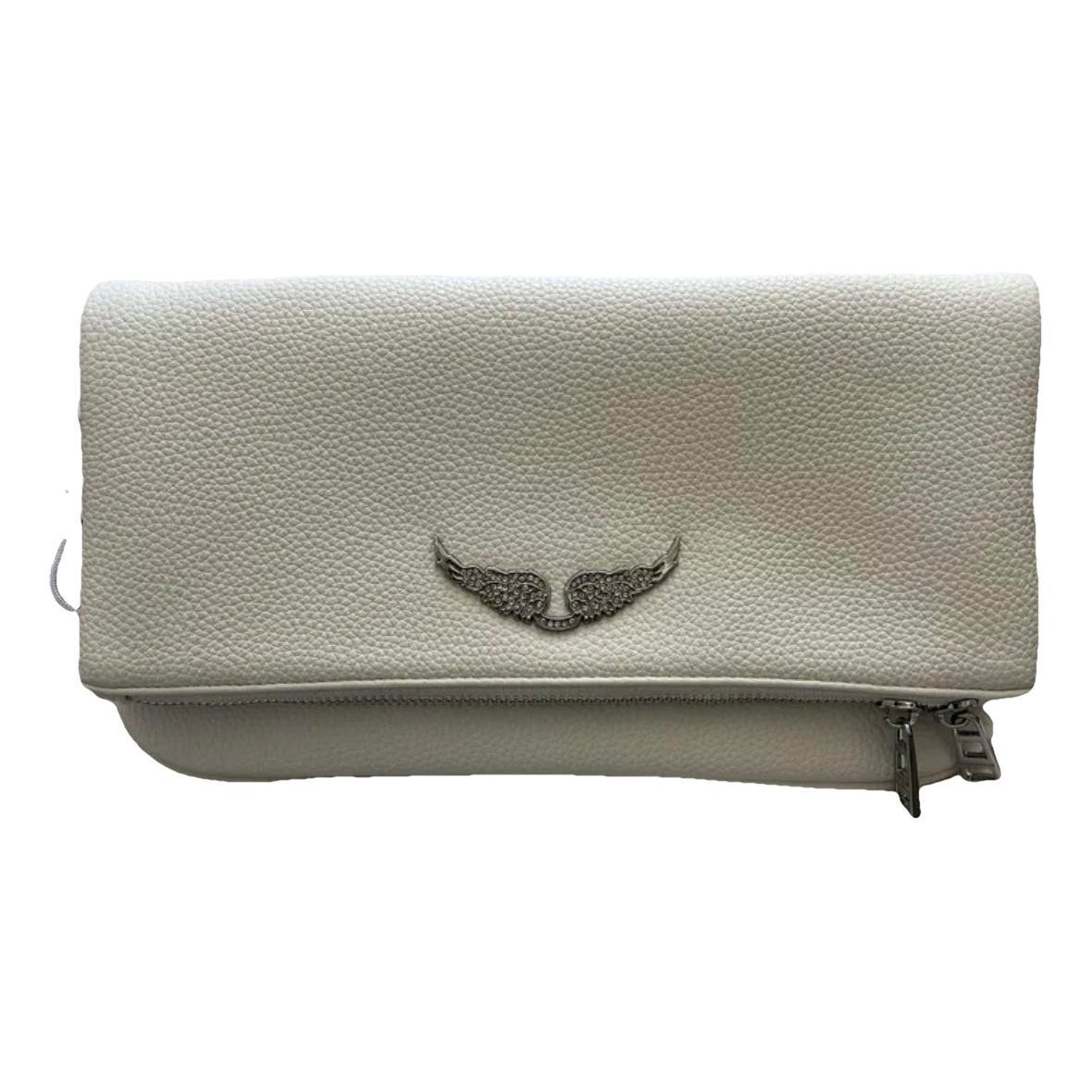 Rock leather clutch bag