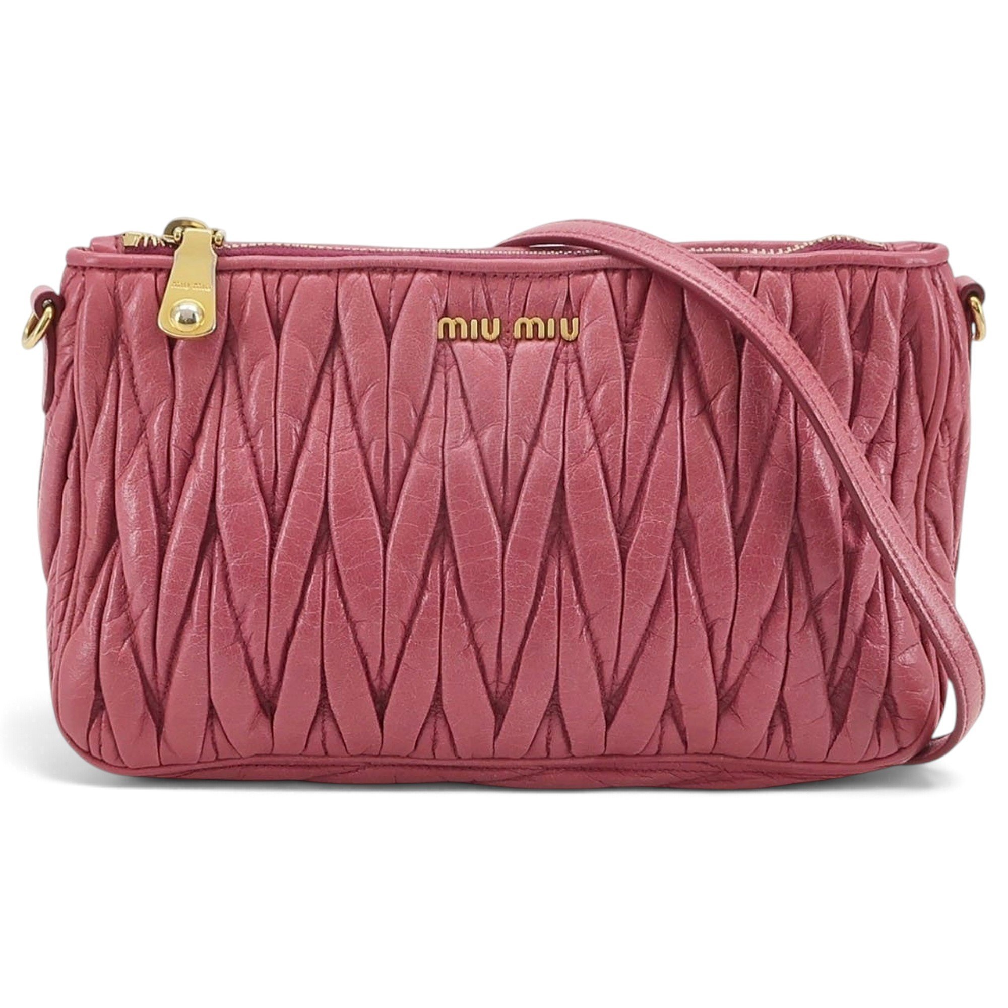 Miu Logo leather handbag