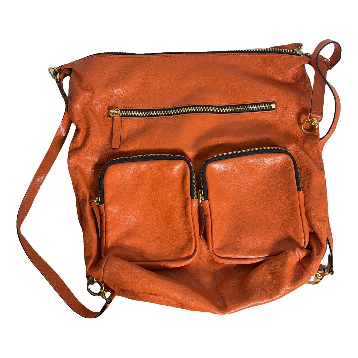 Leather backpack