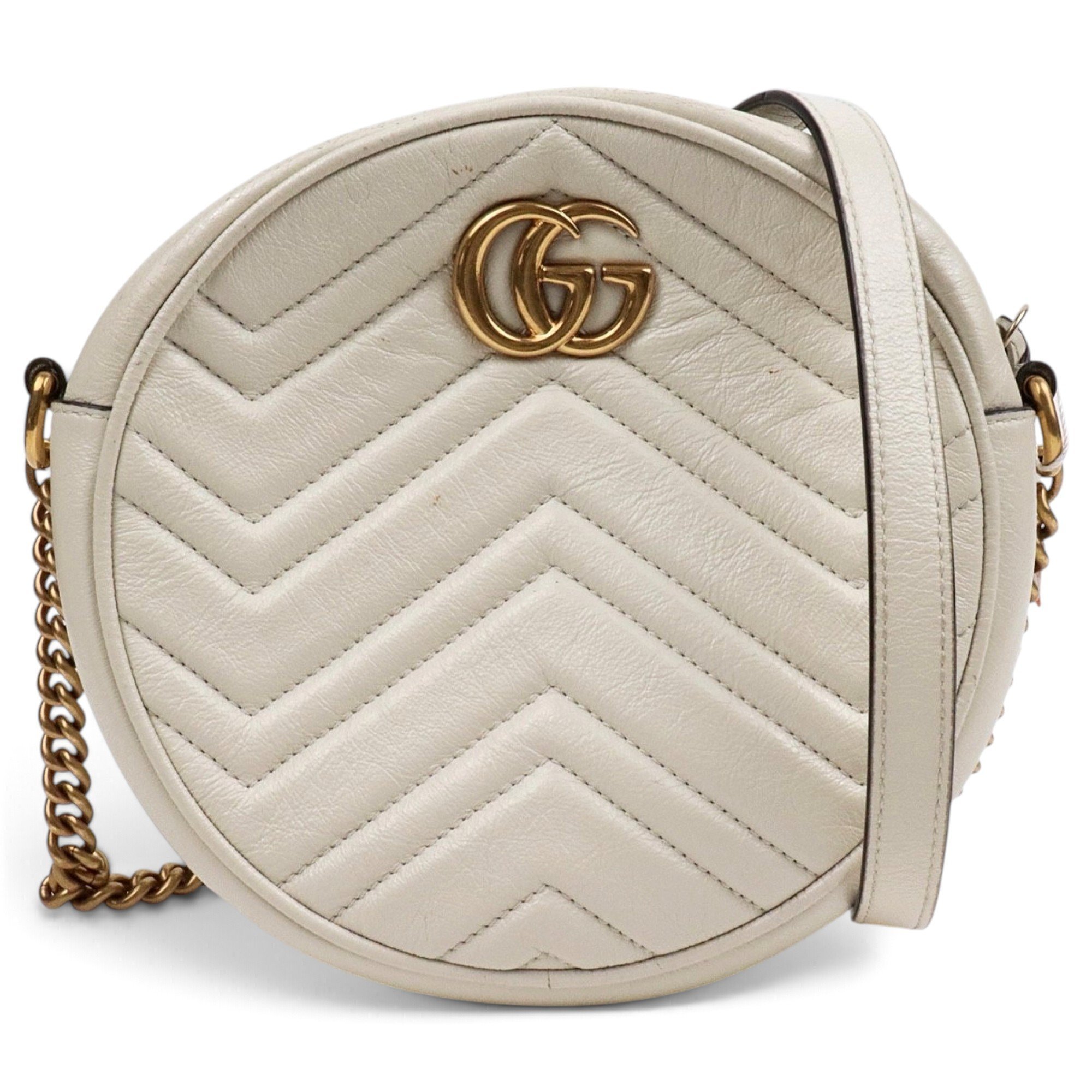 GG Marmont Round leather crossbody bag