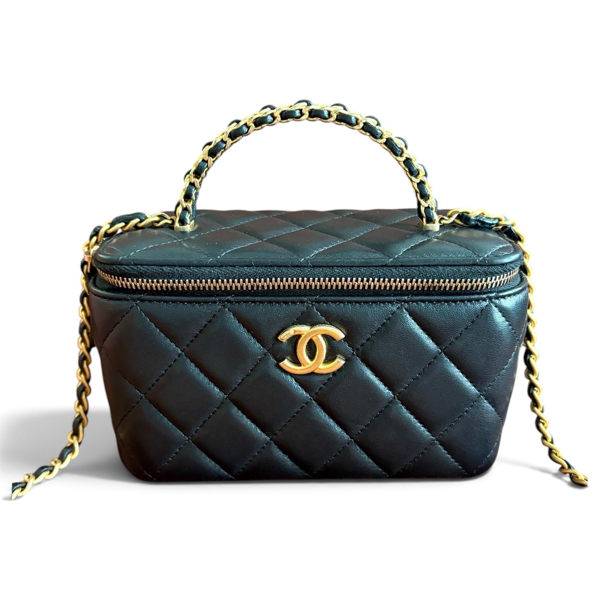Trendy CC Vanity leather crossbody bag