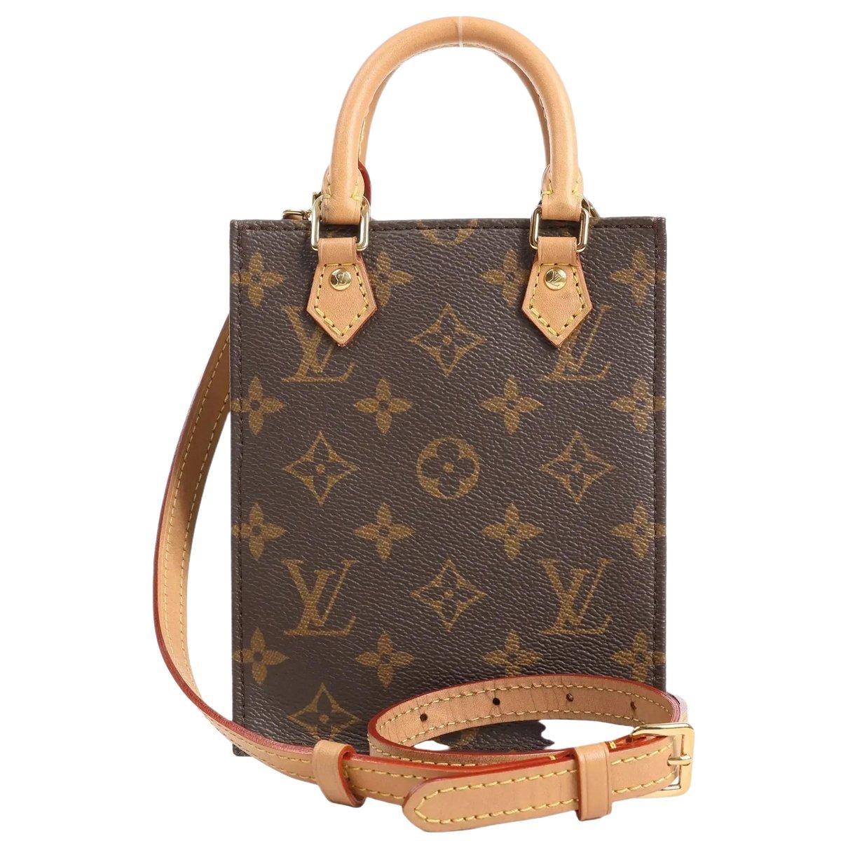 Plat leather handbag
