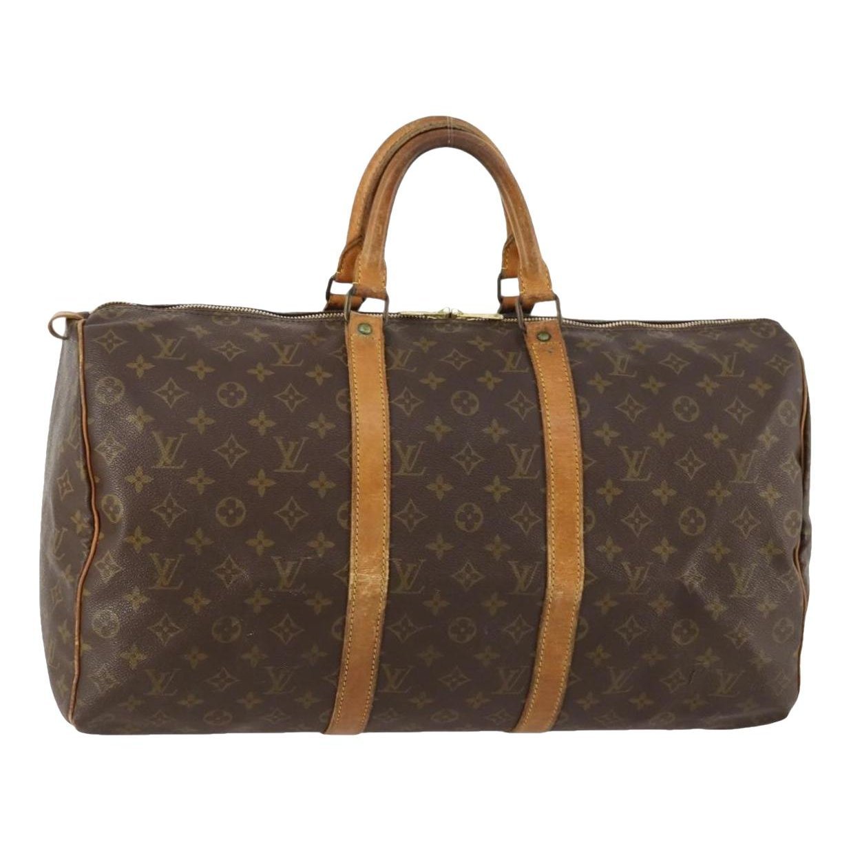 Keepall leather travel bag